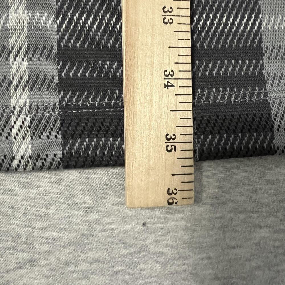Calvin Klein Knit‎ Dress Womens 12 Black Gray Plaid 3/4 Sleeve Pullover Dressy - Picture 10 of 11